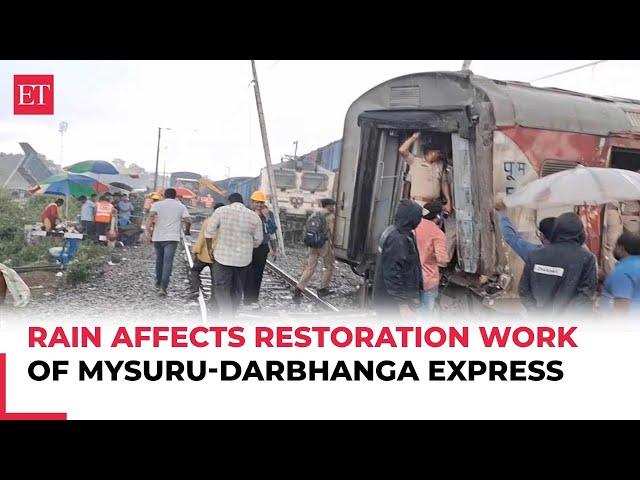 Tamil Nadu train accident: Rain affects restoration work of derailed Mysuru-Darbhanga Express