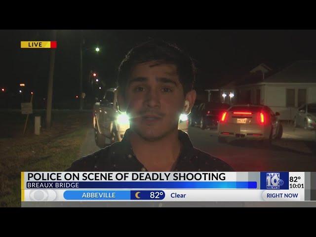 Police on scene of deadly shooting in Breaux Bridge