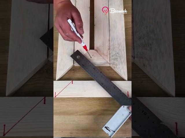 Wooden corner measure hack #wood #hacks #easy #woodworking