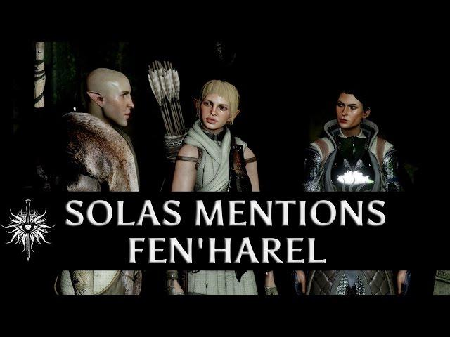 Dragon Age: Inquisition - Jaws of Hakkon DLC - Solas mentions Fen'Harel