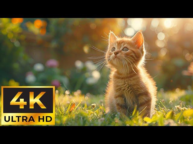 Tiny Paws Animals 4K ~ Relaxing Music Healing Stress, Heal Mind, Body and Soul Calming Music