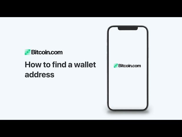 Bitcoin.com Wallet: How to find a wallet address