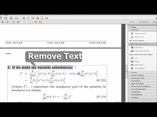 How to Delete or Remove Text from pdf by using adobe acrobat pdf  pro