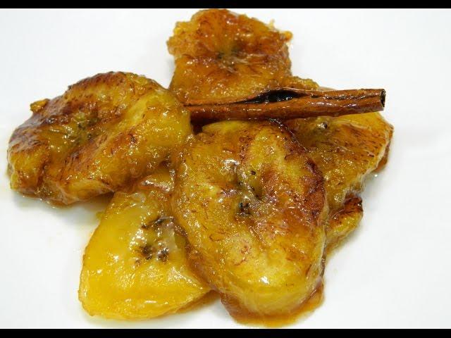 Maduros en Almibar or Sweet Plantains in Brown Sugar