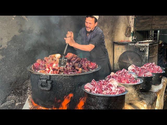 Lalchapur Rosh Recipe | Street Food Peshawari Dum Pukht Making | Giant Size Beef Rosh Prepared