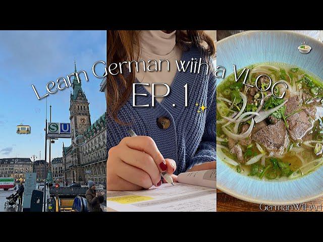 (with sub) Learn German with a VLOG! EP. 1 / Daily life, going to Hamburg, European Championship ️