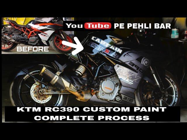 New KTM RC 390 Custom Paintjob Handcrafted || How to paint motorcycle