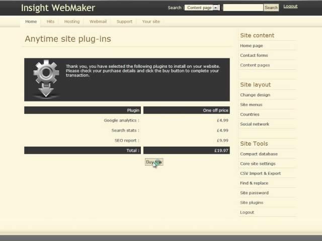 Adding and expanding functionality in WebMaker the easy web site builder.