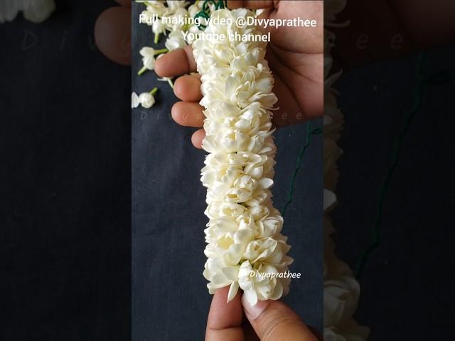 Tie jasmine flowers closely in traditional method/malaitkattu  #mallipoo #jasmine #gajra #veni #diy