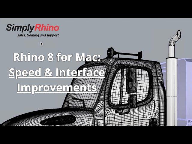 Rhino 8 for Mac OS X - Speed Improvements and Interface