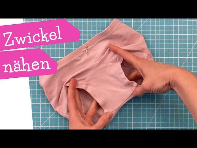 Zwickel nähen | Wäschezwickel Schrittfutter nähen | Unterhose Panties Nähanleitung | mommymade