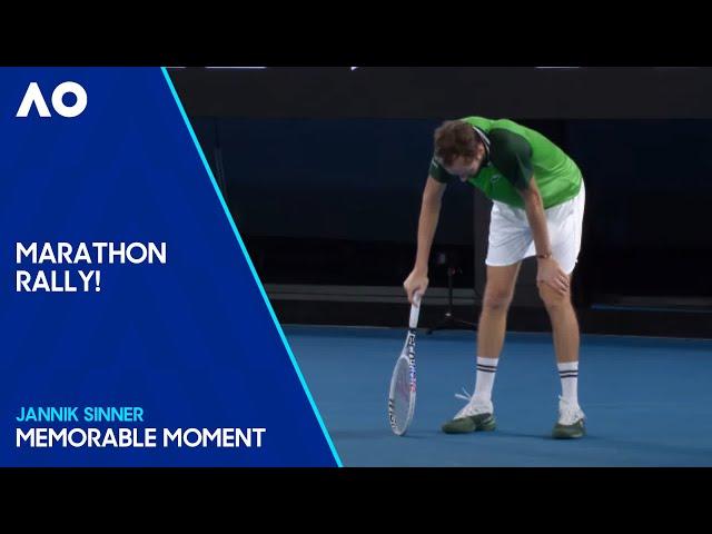 Jannik Sinner Wins HUGE 39-Shot Rally in Men's Singles Final | Australian Open 2024