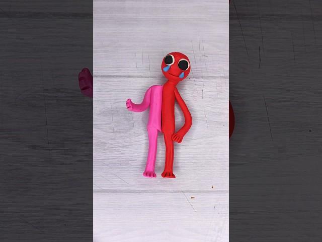 I Made rainbow friend Red with piggy #roblox #rainbowfriendsroblox #piggy #rainbowfriends #clay
