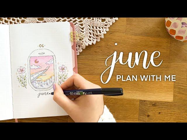 Plan With Me | 2023 June Bullet Journal Setup ️ | Travel Bujo Theme