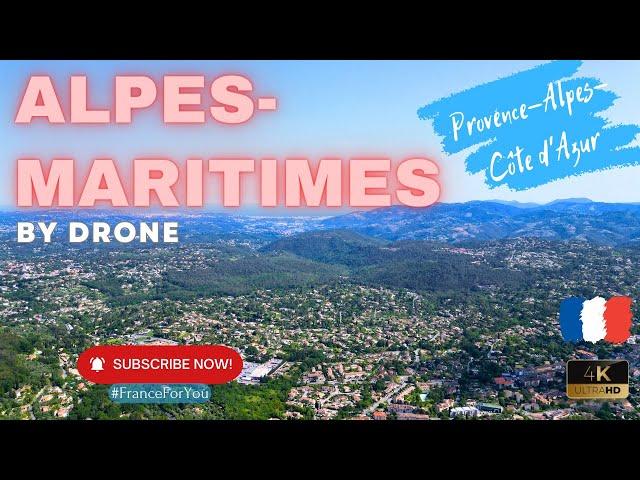 MARITIME ALPS MOUNTAINS. Part of the Provence-Alpes-Côte d'Azur region by drone with relax music