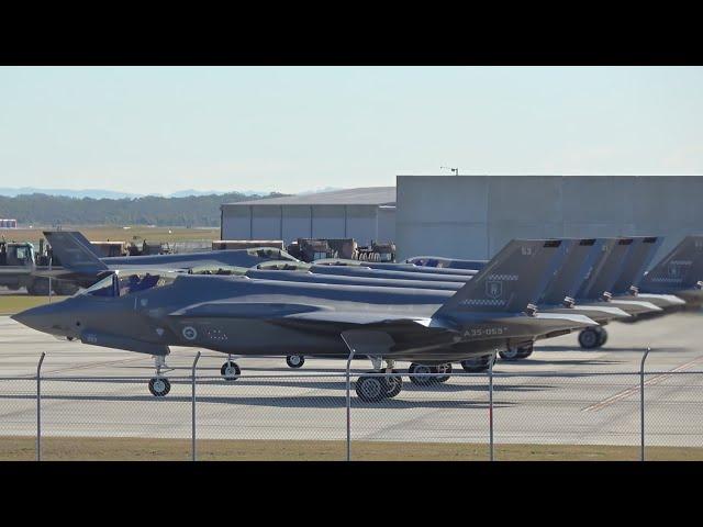 Seven RAAF F-35 Minimum Interval Takeoff