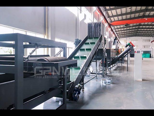 Waste HDPE oil barrels, oil plastic drums washing line 机油壶清洗线详情