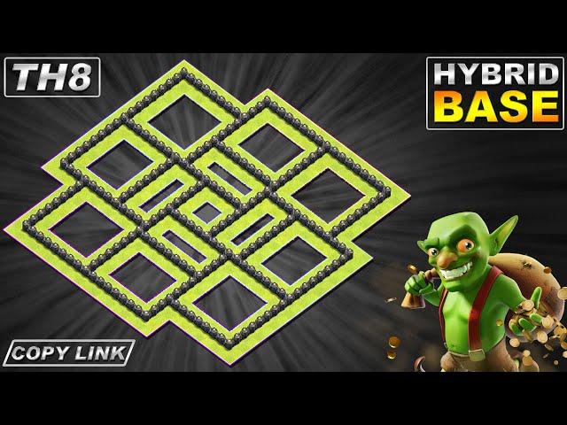 NEW BEST TH8 HYBRID Base 2020!! COC TH8 base with Copy Link - Clash of Clans