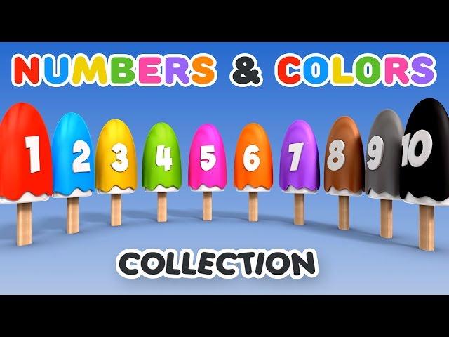 Learn Numbers with Number Ice Cream Popsicles - Colors and Numbers Collection