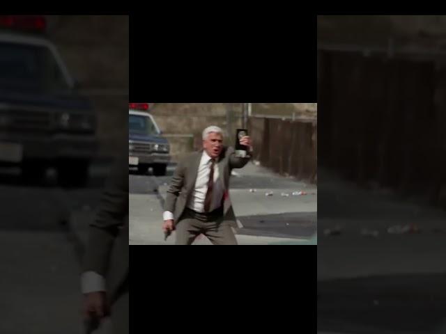 Leslie Nielsen, car crash-scene, 'The Naked Gun'