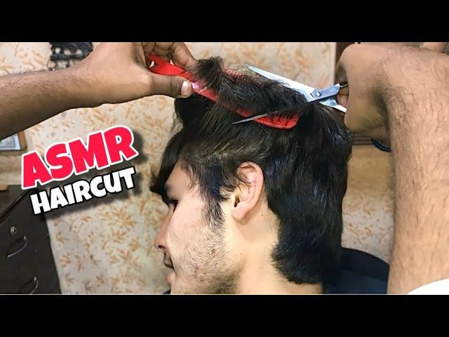 ASMR BARBER : Long Hair Transformation with scissors: Homeless Men Relaxing Haircut ASMR ! (Part 2 )