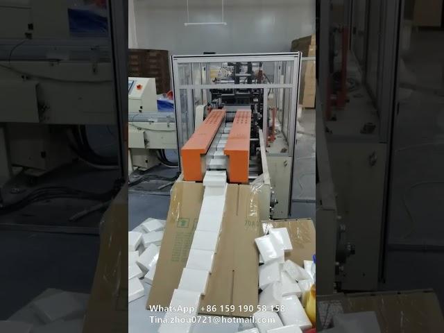 How are the paper napkins packed by automatic napkin packing machine