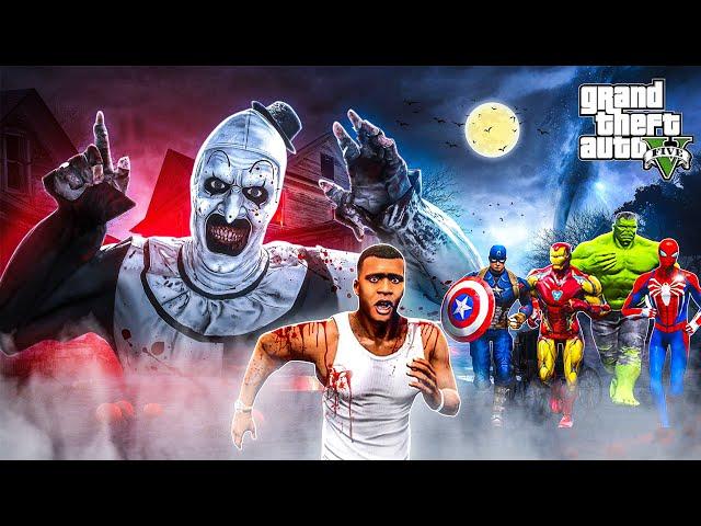 Franklin Fight With Evil Horror Clown For Save Avengers (Part-2) | A.K GAME WORLD | GTAV AVENGERS