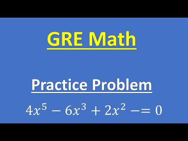 GRE Math Practice Problem