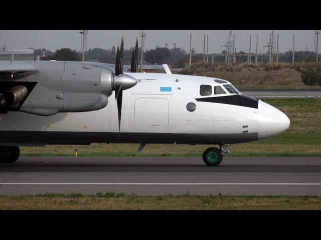 Antonov An-24 crashes into a flock of birds after takeoff. September, 2024