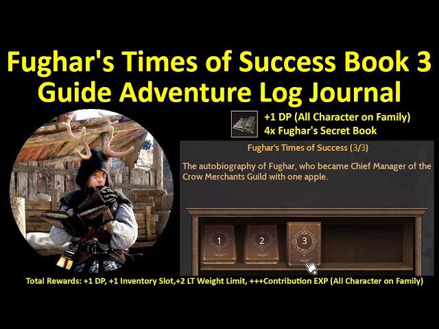 Fughar's Road to Success Vol. 3 Adventure Log Guide Crow Merchants Records Book 8 Black Desert BDO