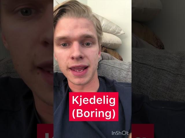 Pronunciation of “kjedelig» in Norwegian #shorts