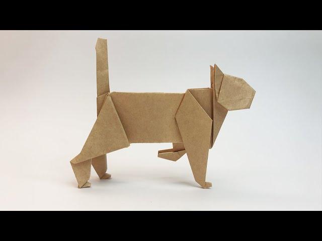 How to make an origami cat (Makoto Yamaguchi)- 猫折り紙