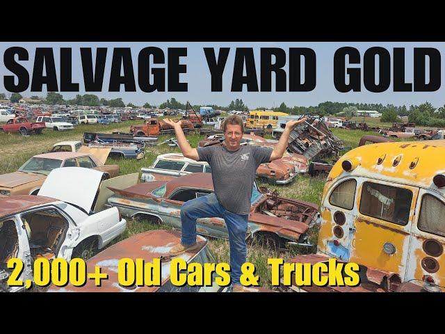 Exploring a MASSIVE Midwest Junkyard Loaded With Old Cars and Trucks