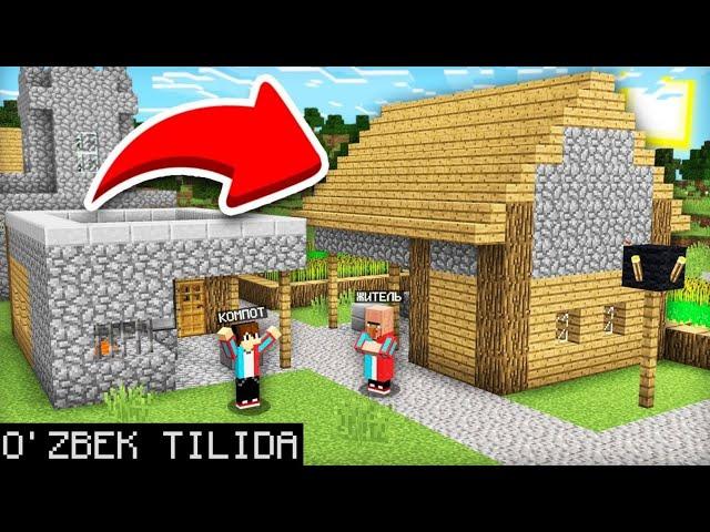 TARJIMA | QO'SHNIM MENI MINECRAFTDA NUSXALADI | UZBEK TILIDA | #UZBEKCHAMINECRAFT