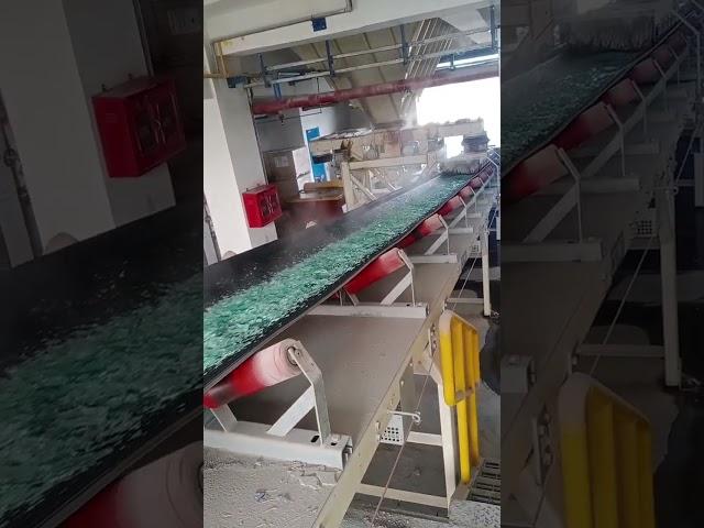 glass cullet running conveyor