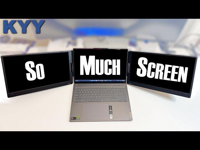 That's a Lotta Screen !!   KYY X90D Triple Screen Setup (15.6" model)