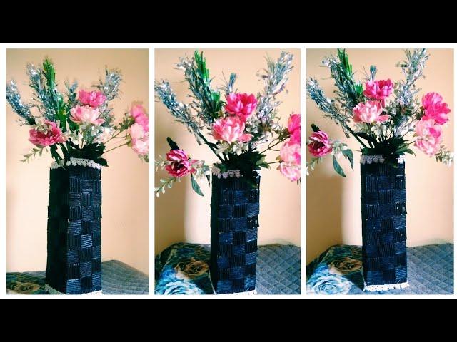 making flower pot from old container / how to make flower pot with cardboard #flowerpots #diypots