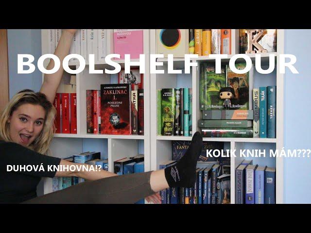 BOOKSHELF TOUR - DUHOVÁ KNIHOVNA!!!