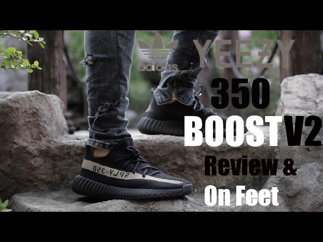 adidas Yeezy 350 Boost v2 Black/ Green Review & On Feet