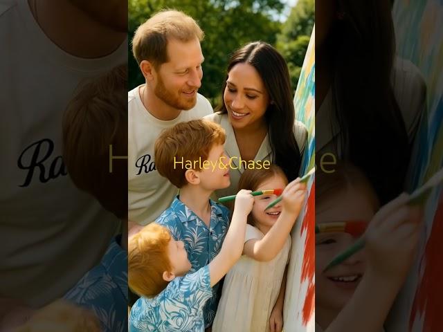 Prince Harry Meghan Markle kids painting #love #cute #fun #family #trending #viral #royal #news