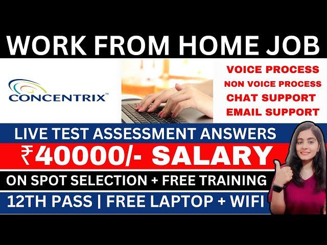 CONCENTRIX ASSESSMENT TEST ANSWERS | WORK FROM HOME JOBS 2024 | ONLINE JOB AT HOME | CONCENTRIX JOBS