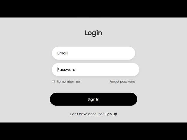 Modern Login Form Using HTML & CSS