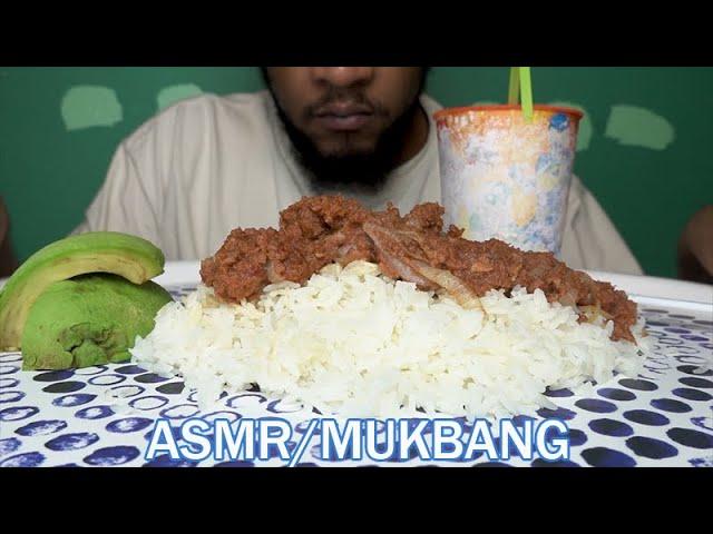 ASMR | CORNED BEEF & WHITE RICE | BLU ASMR