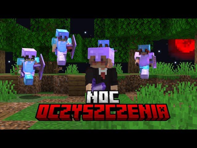 100 GRACZY SYMULUJE NOC OCZYSZCZENIA w MINECRAFT!