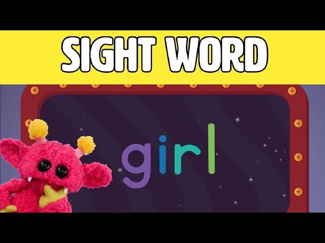 GIRL - Let's Learn the Sight Word GIRL with Hubble the Alien! | Nimalz Kidz! Songs and Fun!