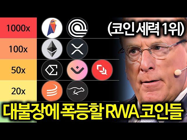 비트코인 세력 1위 블랙록 회장이 말하는 자산 토큰화 시대에 폭등할 RWA 코인 TOP5