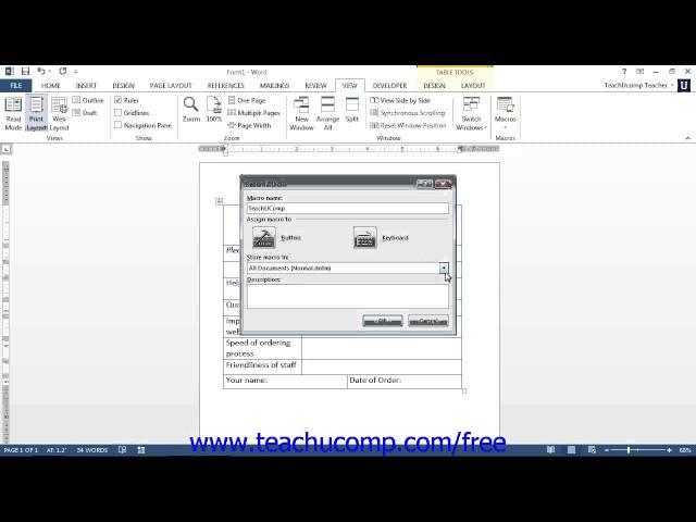 Word 2013 Tutorial Recording Macros Microsoft Training Lesson 22.1