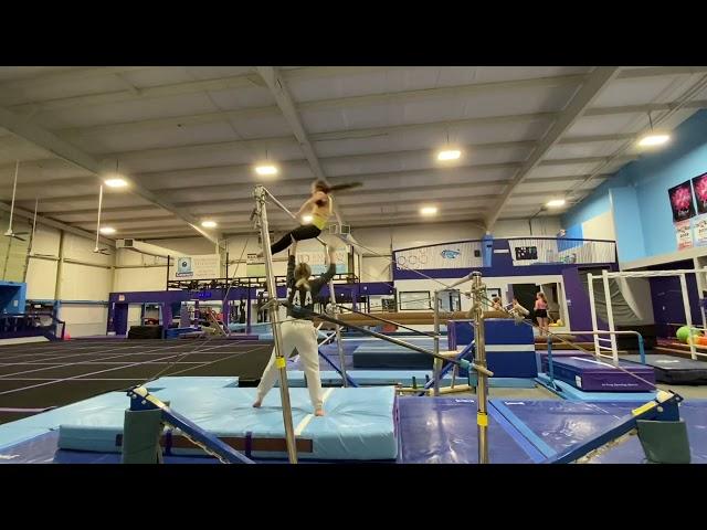 New Level 3s Attempt Level 4 Bar Routine