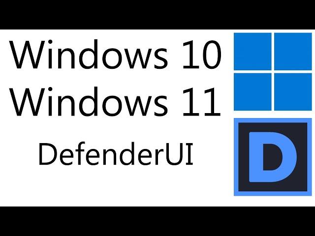 [TUT] DefenderUI - Windows Defender einfach konfigurieren [4K | DE]