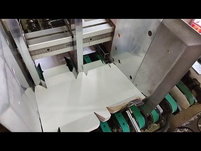 聯順糊盒 Paktek GM_1050 6 corner folder gluer machine.  西點蛋糕盒 自動糊盒機